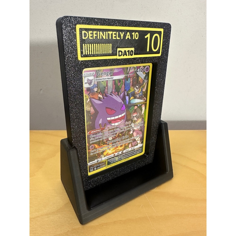 "Definitely A 10" Beckett-Style 3D Printed Magnetic Toploader Frame & Stand Set